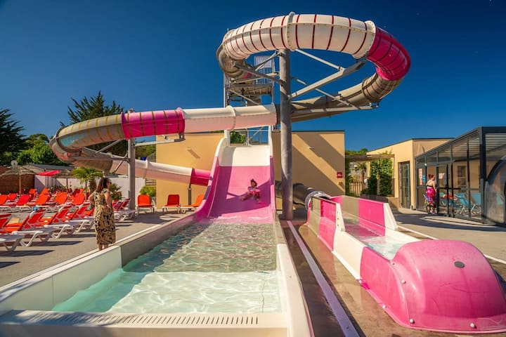 Mobil Home 4p Climatisé | Parc Aqua | Camping 4* - Barbâtre