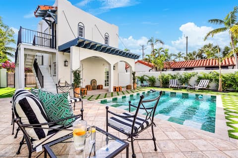 Heated Pool Retreat | Moroccan Palm Beach Escape
