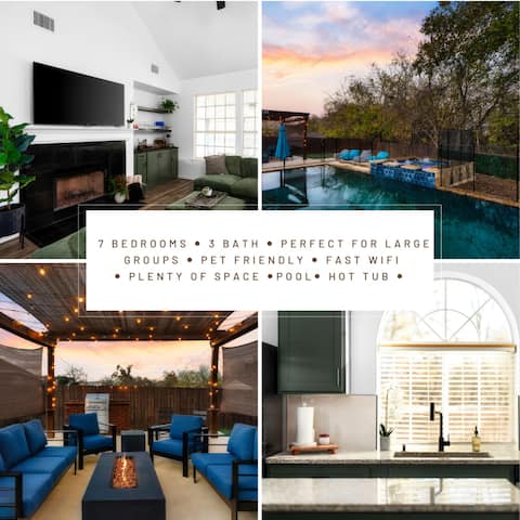 Stunning Family Home w/ Pool & Hot Tub - Sleeps 17