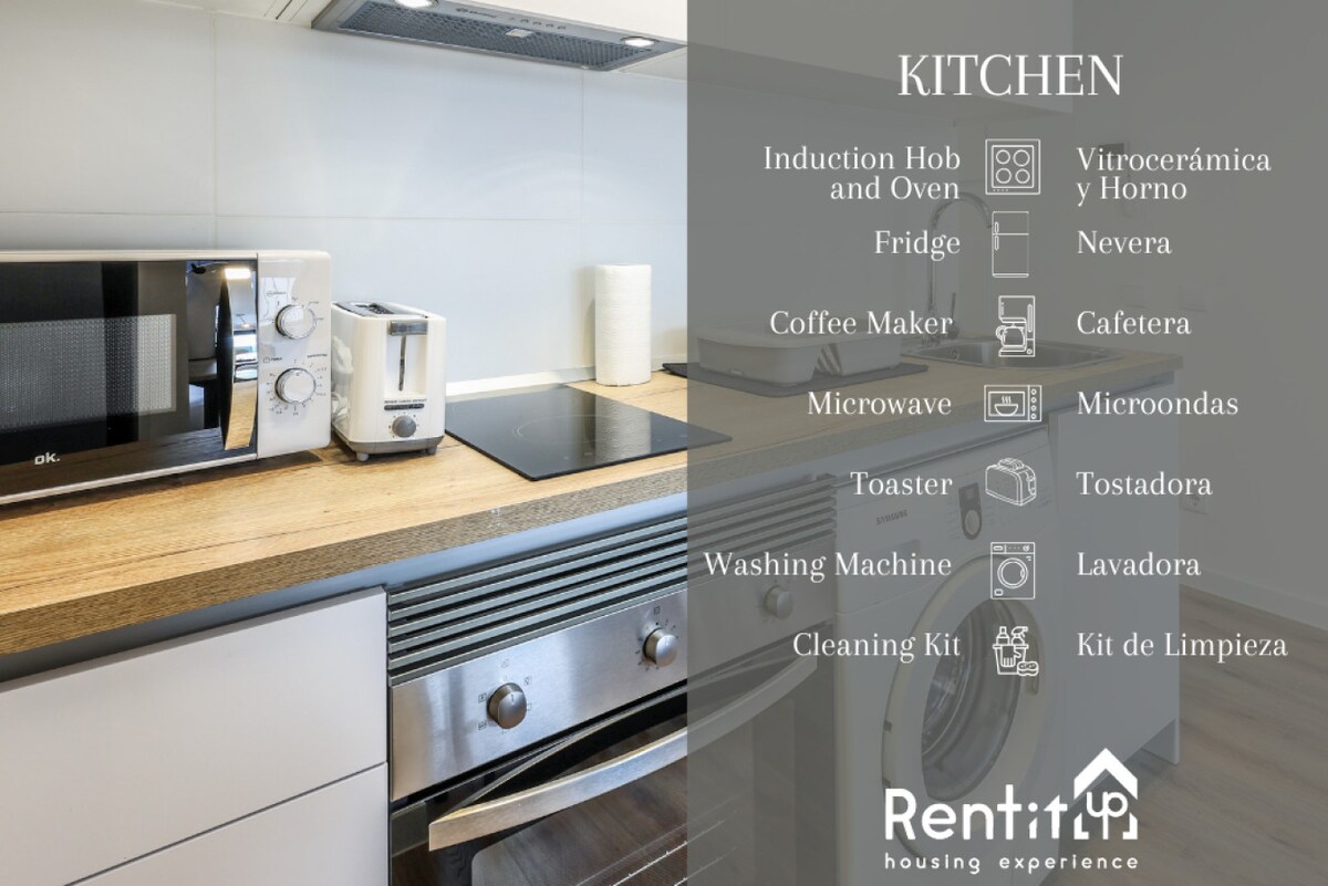 Top Airbnb: Elegant Studio with Private Terrace by RentitUP en San Sebastián De Los Reyes