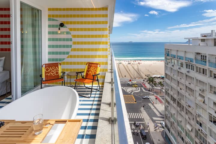 Sea View And Balcony With Bathtub | Q5 - Rio de Janeiro