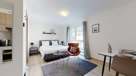 Bright studio 406 in downtown Aigle