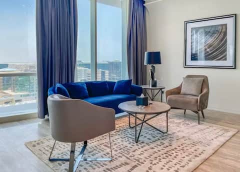 Silkhaus Classy 1BR in Damac Building Near Olaya