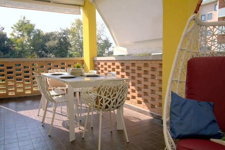Appartement De Luxe Avec Grande Terrasse Et Solari - Bibione Pineda