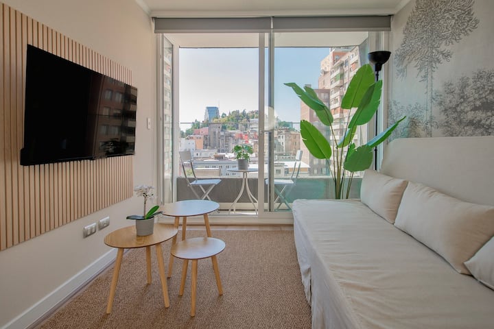 Moderno Y Acogedor Con Vista Al Cerro Santa Lucía - Macul