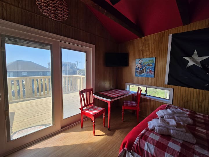 Crows Nest Desk Area, private deck, TV