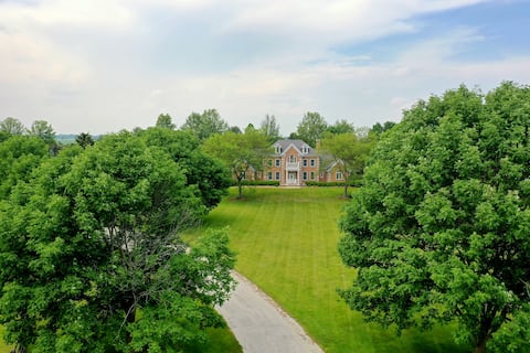 Private Riverbank 27-acre Estate 1 hr from Chicago