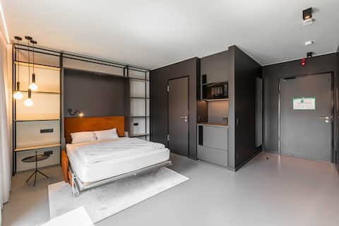 Top Airbnb: Arbio I Yuma Studio L Balcony Leipzig Hauptbahnhof in Zentrum Nord