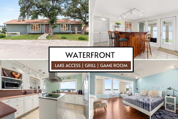 Lakefront | Games, Grill & Pool Table | Sleeps 10 - Canyon Lake, TX