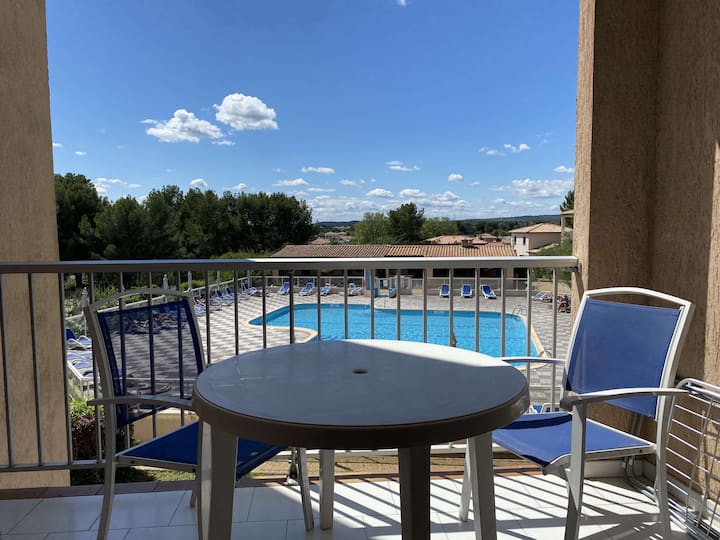 Studio Avec Terrasse Et Piscine, Parking Inclus - Balaruc-les-Bains