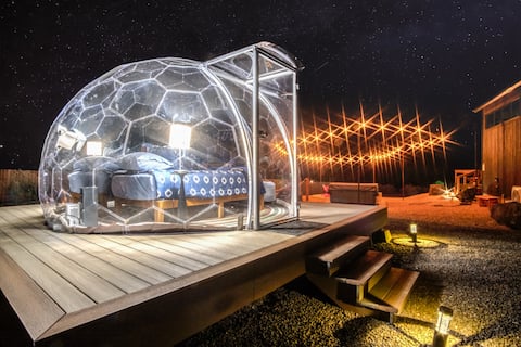 Sky Dome Retreat • Hot Tub • Hammock Deck • View