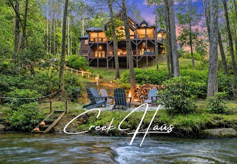 Popular Airbnb listing: Creek Haüs: Cozy Retreat w/ Endless Entertainment in North Georgia Mountains