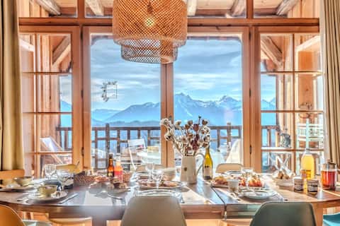 Slowchalet de l'Ourse with stunning view, sauna