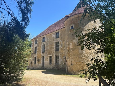 Manor with indoor heated pool - 14 people