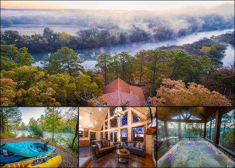 *Private Island*w/ free kayaks, hot tub and VIEWS!