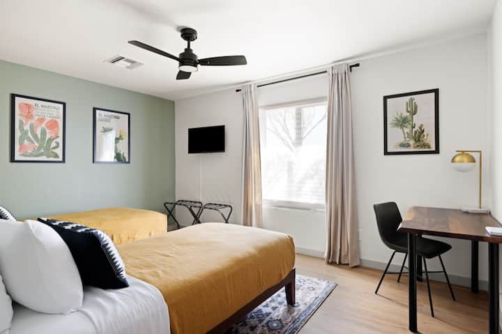 Sonora Room with 2 twin XL beds - comfortable even for adults due to the added length!