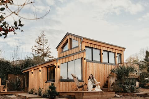 seaside cabin with private spa