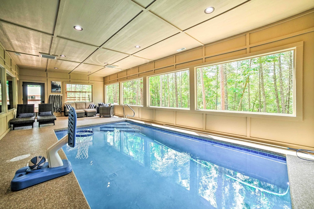 Luxury 4BR Cabin | Pool | Hot Tub | Home Theater!