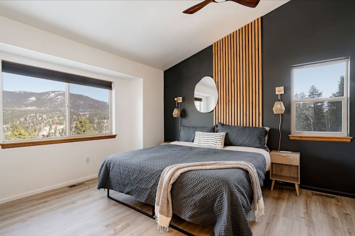 Master Bedroom Suite with King Bed and double closet and ensuite bathroom.