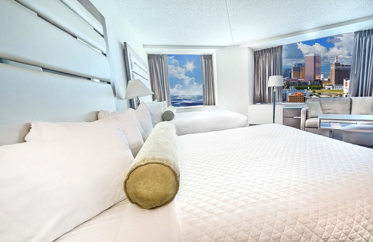 Dormez comme un membre de la famille royale dans ce lit queen size ultra confortable ! Des draps frais, des oreillers moelleux et une configuration élégante et sereine pour une nuit de repos parfaite. Parce que vous méritez de vous réveiller rafraîchi et rechargé ! 