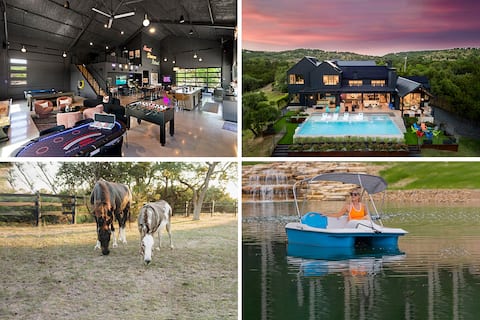 22Ppl|NEW Luxe Estate|Pond|Pool|Pickleball|Animals