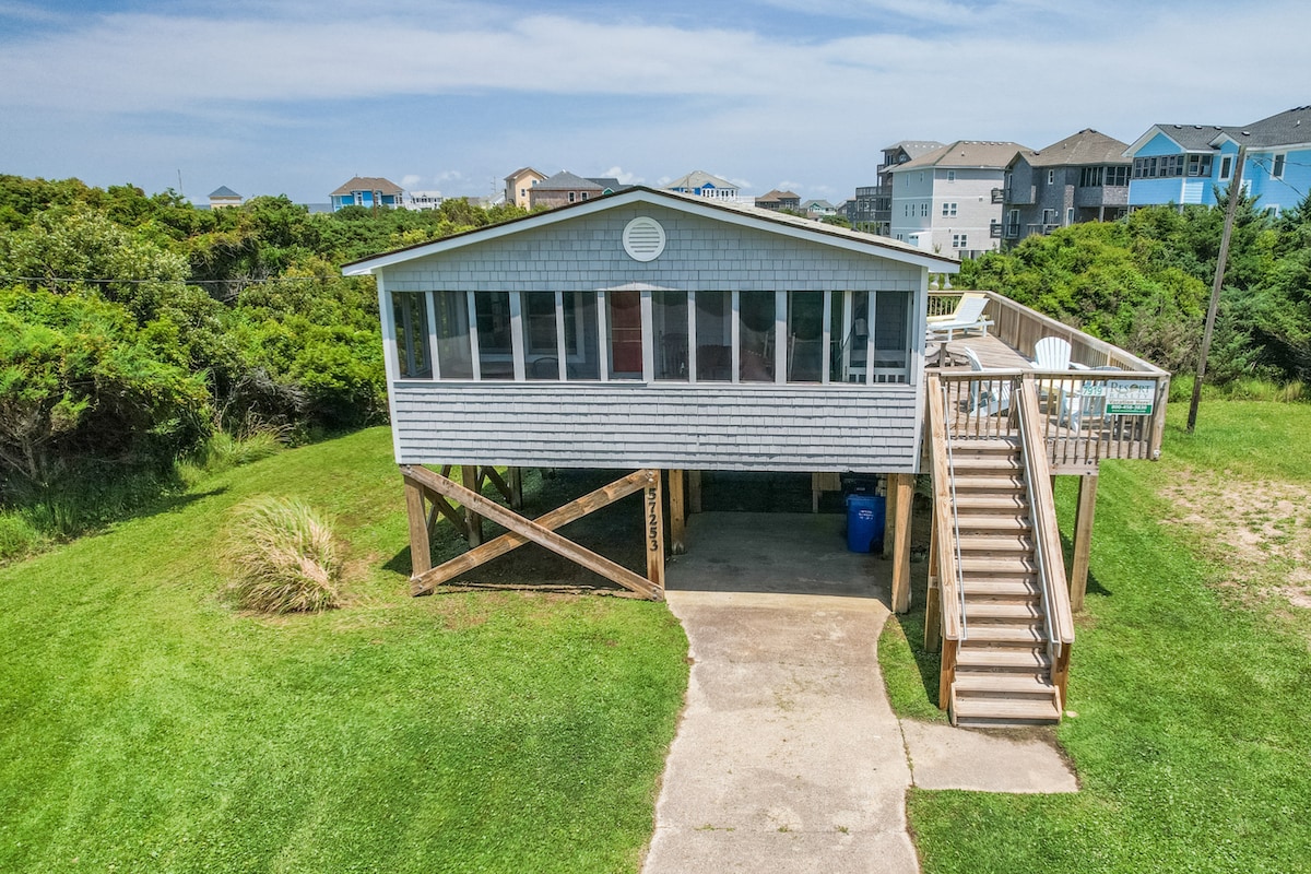 50 Yards to Beach | Hatteras Village Retreat
