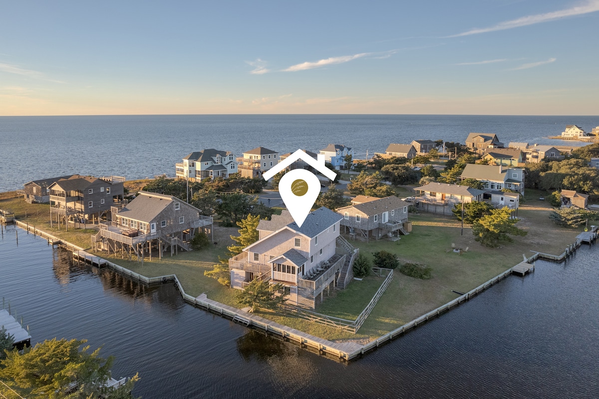 Avon OBX Canalfront | Views & Pet Friendly