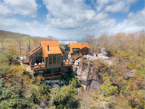 luxury mountain home with long range views