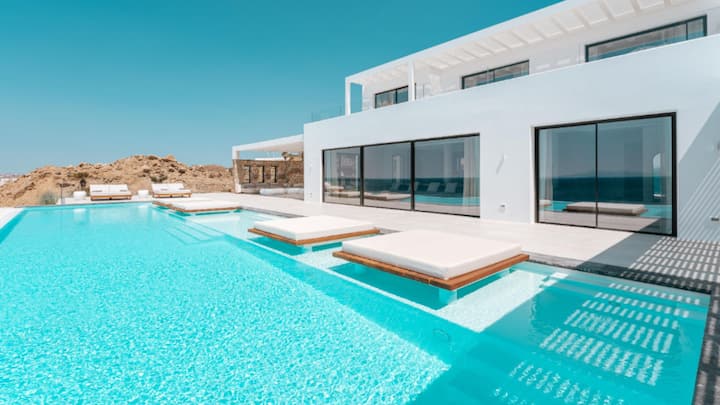 Private Seafront Villa With Infinity Pool - Míconos