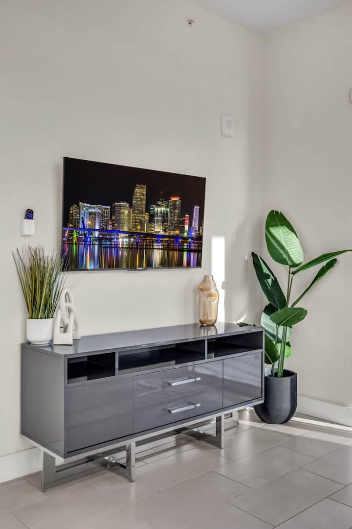 Appart 2ch Luxe Avec Vue Sur La Ville à Biscayne - Miami