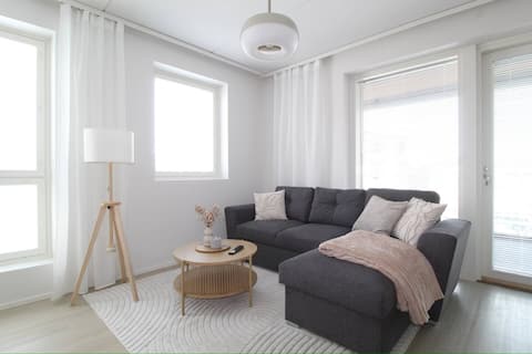 Successful Airbnb property: Sauna | Spacious 65m² | Balcony | Parking | 2 BR in Kantakaupunki
