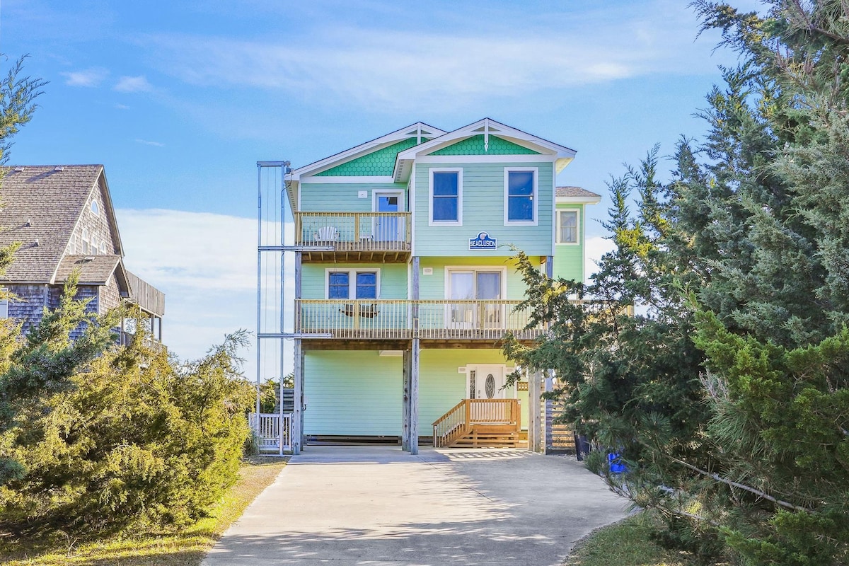 Oceanfront Salvo | Direct Beach Access & Views