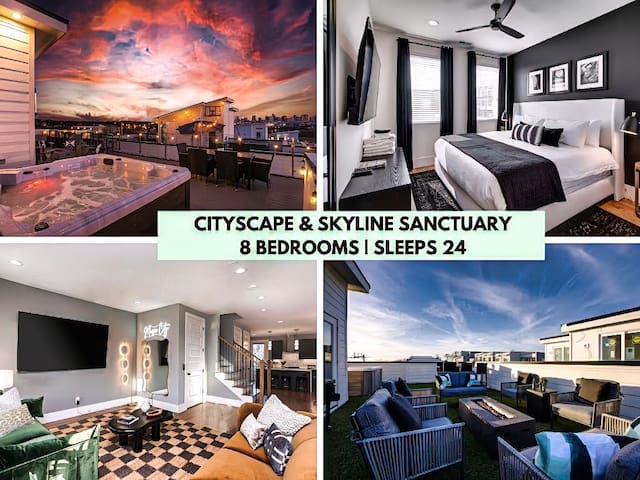 Perfect for Large Groups: 2 Homes with City Views