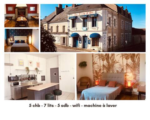 Accommodation 5 bedrooms 5 bathrooms - 14 people wifi courtyard