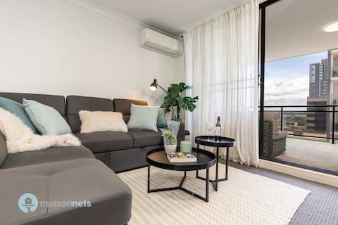 2BR Central Parramatta Balcony and Parking