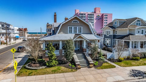 8BR Beach Block Retreat—Steps to Ocean City Shore