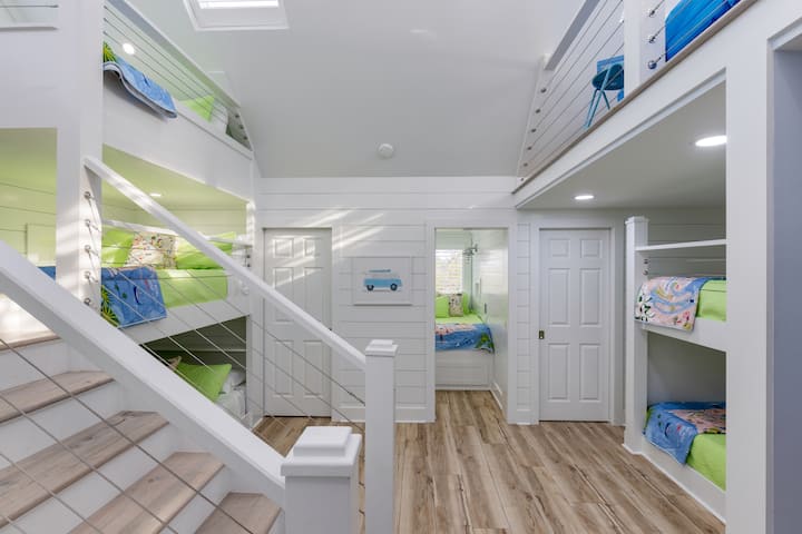 Habitación con literas en la casa de huéspedes