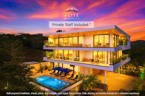 Ocean-view villa w/ pools & beach access