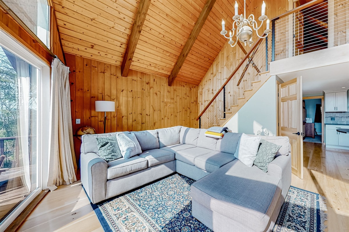Top Airbnb: A-Frame Resto-Mod: Built in '73, Restored in '23 in Barre / Montpelier