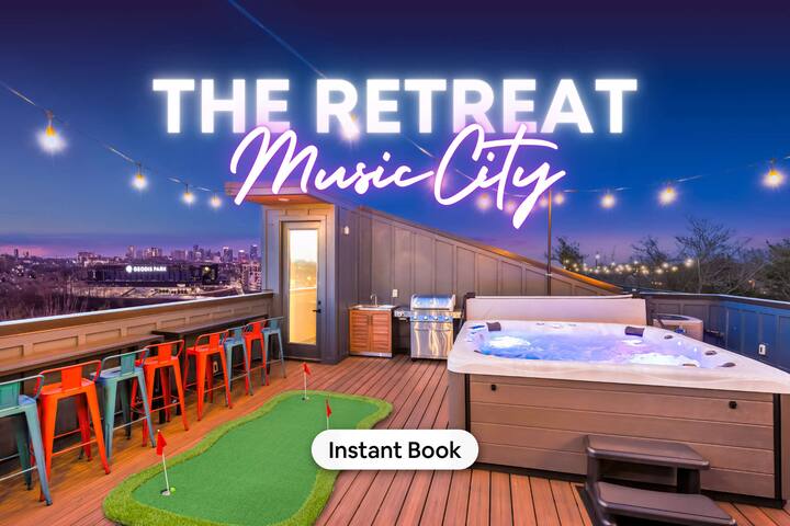 Minutes To Downtown Nashville With Rooftop Hot Tub