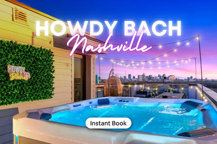 Downtown Nashville Rooftop Hot Tub Karaoke Lounge