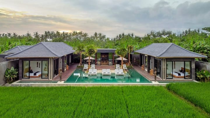 Luna Lotus: 5br Family Villa W/pool & Paddy View - Ubud