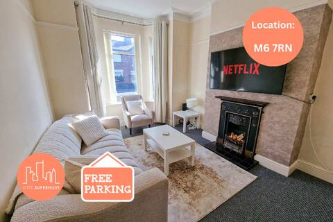 Popular Airbnb listing: Salford Home Sleeps 10 By City SuperHost in Claremont