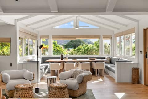 Steps to Hanalei Beach- Brand New 5 BR EPIC Views