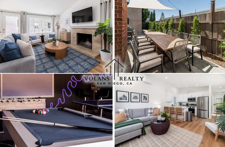 Modern Coastal Duo w Game Room & Outdoor Dining