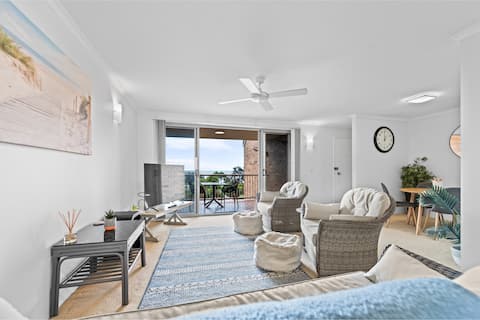 Beachfront Coastal 2BR Retreat w/ Balcony
