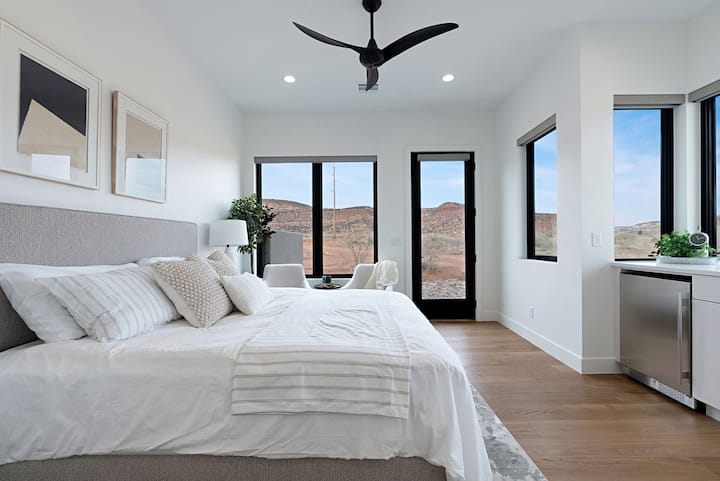 Un luxueux lit King Size dans la Casita vous assurera une bonne nuit de sommeil