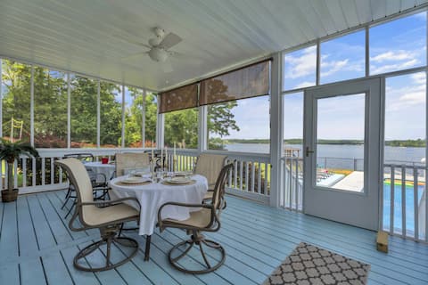 Lakefront Getaway with Dock, Pool, Sunset Games