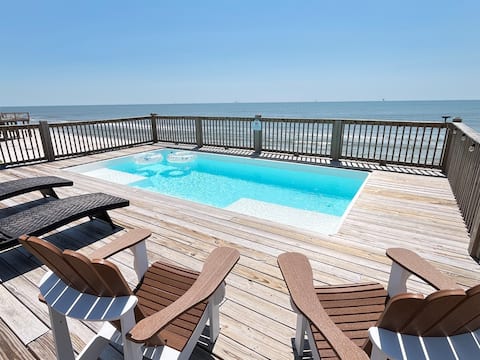 Sonny Side~Beach Front~Private Heated Pool