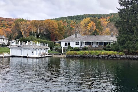 Private Dock at Lake George Getaway
